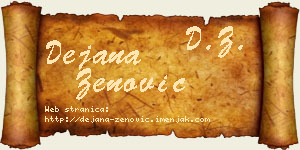 Dejana Zenović vizit kartica
